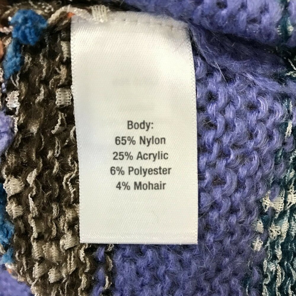 Sahalie Womens Long Sleeve Round Neck Blue Pullover Knitted Sweater Size L - Picture 6 of 7